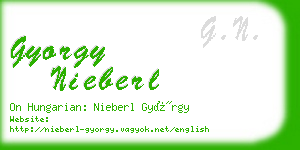 gyorgy nieberl business card
